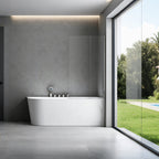 32 in. W x 56 in. H  Pivot Semi-Frameless Tub Door in Alloy Aluminum with 1/4 in.Tempered Clear Glass
