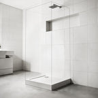 36 in x 36 in Acrylic Alcove Shower Base with Corner Drain, High-Gloss White, Slip-Resistant, Reinforced 5.5-in Thick Base