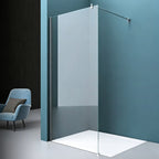 36 in. W x 76 in. H Fixed Semi-Frameless Single Panel Shower Door with 5/16 in. Tempered Clear Glass