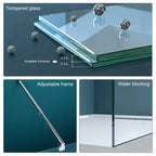 36 in. W x 76 in. H Fixed Semi-Frameless Single Panel Shower Door with 5/16 in. Tempered Clear Glass