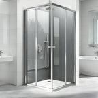 36 in. W x 76 in. H Double Sliding Framed Alcove Shower Doors with 1/4 in. Tempered Clear Glass