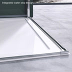 36 in. W x 76 in. H Double Bi-Fold Semi-Frameless Corner Shower Doors with 1/4 in. Tempered Clear Glass