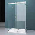 48 in. W x 32 in.D x 76 in. H Sliding Frameless Shower Enclosure Door with 5/16 in. Tempered Clear Glass