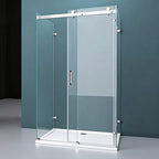 48 in. W x 32 in.D x 76 in. H Sliding Frameless Shower Enclosure Door with 5/16 in. Tempered Clear Glass