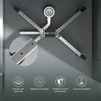 Adjustable Shower Base Support Stand, 32–38-in, X-Shaped Five-Point Support, Corrosion-Resistant, No-Drill Installation, Fits 28–36-in Shower Bases