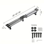 Adjustable Shower Base Support Stand, 32–38-in, X-Shaped Five-Point Support, Corrosion-Resistant, No-Drill Installation, Fits 28–36-in Shower Bases