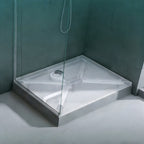 Adjustable Shower Base Support Stand, 32–38-in, X-Shaped Five-Point Support, Corrosion-Resistant, No-Drill Installation, Fits 28–36-in Shower Bases